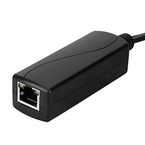 Adaptador POE divisor de 48V a 12V con cable, fuente de alimentación duradera ABS para cámaras de seguridad miniatura 5