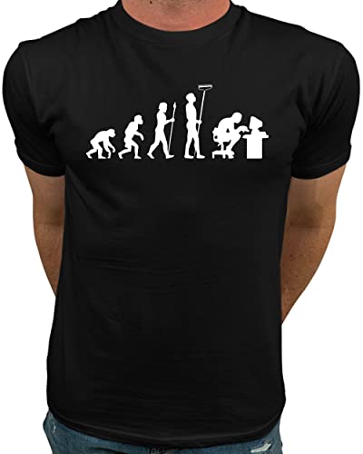 Market Trendz Evolution of Man - Monkey to Computer Programmer Funny t Shirts for Men Medium Black