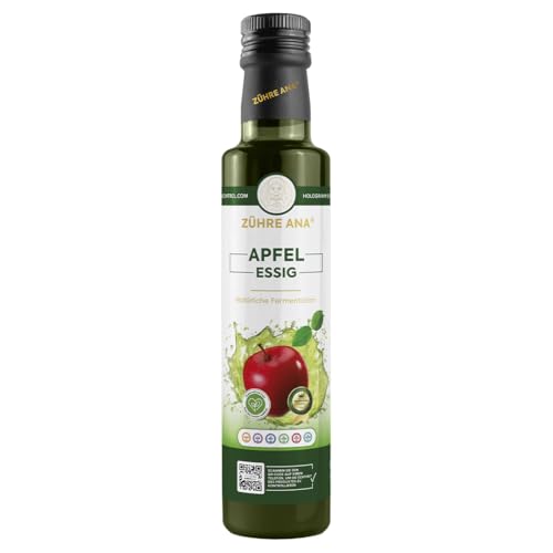 Zühre Apfelessig – Natürlich fermentiert – Natürliche Formel für Blutzuckersenkung & Stärkung des Immunsystems – Schutz vor Infektionen – Hilft, die Verdauung zu erleichtern – 500ml – Vegan