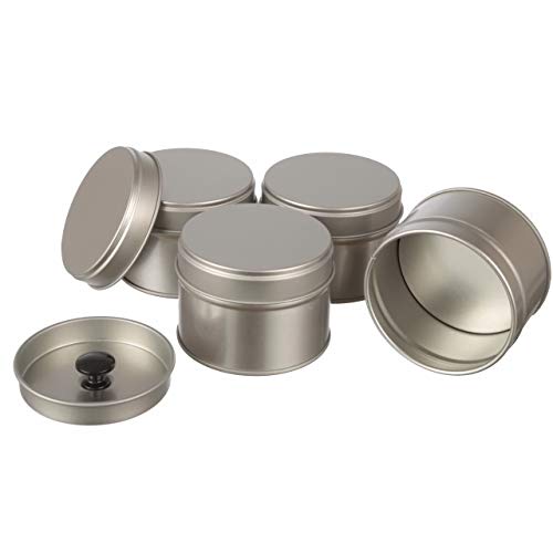 Dosenritter | Lot de 4 boîtes à épices hermétiques avec couvercle de protection d'arômes empilables en métal pour 35 g de poudre d'épices | 4,5 x 6,3 cm (H x Ø) | également idéale comme boîte à thé Cover