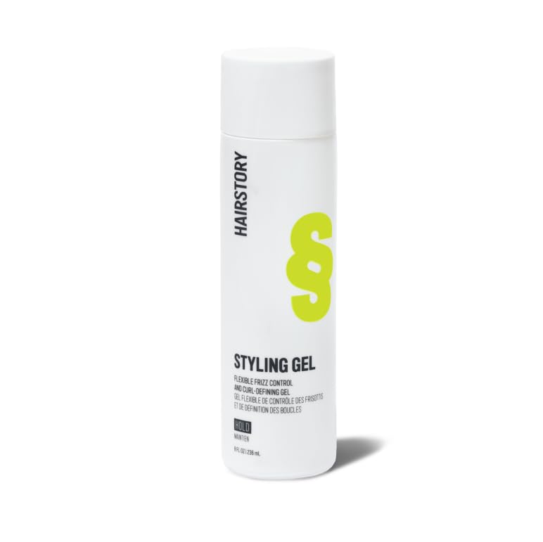 Hairstory Curl Defining Styling Gel for Wavy Curly Coily Hair 8 oz Bottle 8 Fl Oz