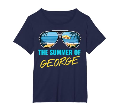 The Summer of George Pop Culture T-Shirt, Women's Plus, Navy Blue, 5X