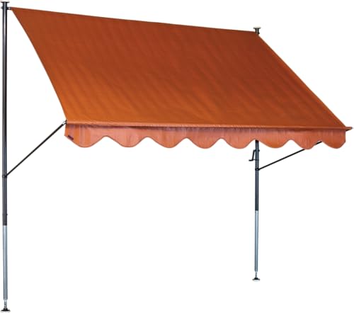 Angerer Tenda a Morsetto Standard, Tinta Unita, 350 cm, con Morsetto, Colore: Terra