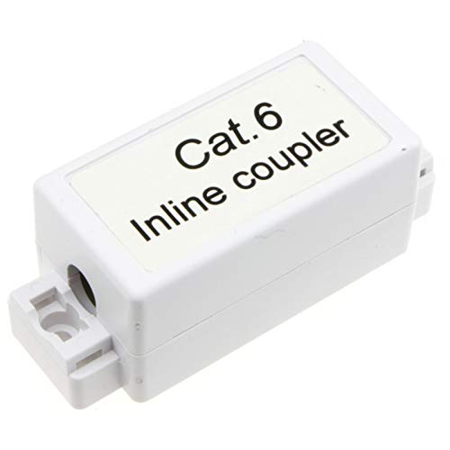 kenable Inline Punch Down Coupler for Lan Cables CAT6 White [Cat6]