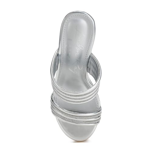 Image of London Rag Metallic Faux Leather Wedge Sandals
