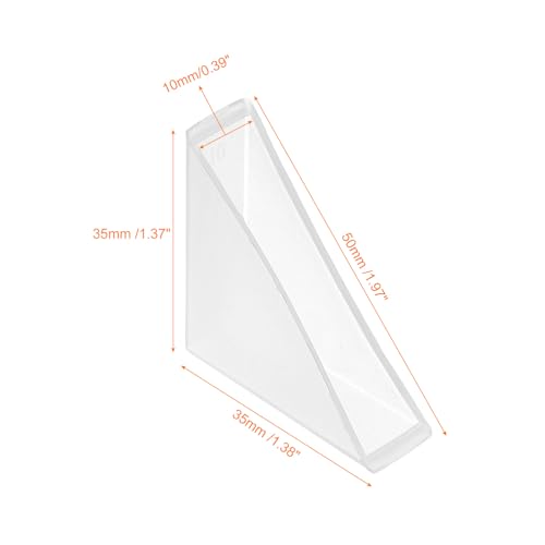 Image of uxcell 8Pcs Plastic Corner Protectors 10x50mm Right Angle Shape Glass Corner Guards Cushion for Corner Protection of Glass, Mirror, Tile, White