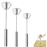 🧁【CONCEPTION SPÉCIALE】Ressort intégré, pas besoin de brancher, appuyez légèrement pour remuer uniformément, dites adieu au bras rotatif manuel, lorsque vous appuyez sur, l'agitateur de nouveauté tournera et la rotation inverse lors du rebond, faible bruit et rapide, économie force.