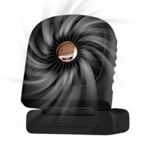 Rproonay Ventilador de mano portátil, ventilador de refrigeración recargable por USB con diseño plegable, de guía de aire, ajustes de múltiples velocidades, tecnología de silenciosa,