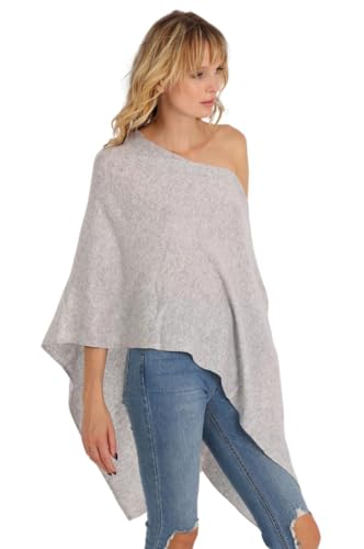 Minnie Rose Womens Cashmere Ruana Poncho2