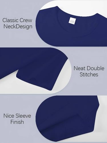 Boys/Kids/Toddlers Crew Neck Cotton T-Shirts Short Sleeve Summer Basic Tops（Age 2-12Y）2