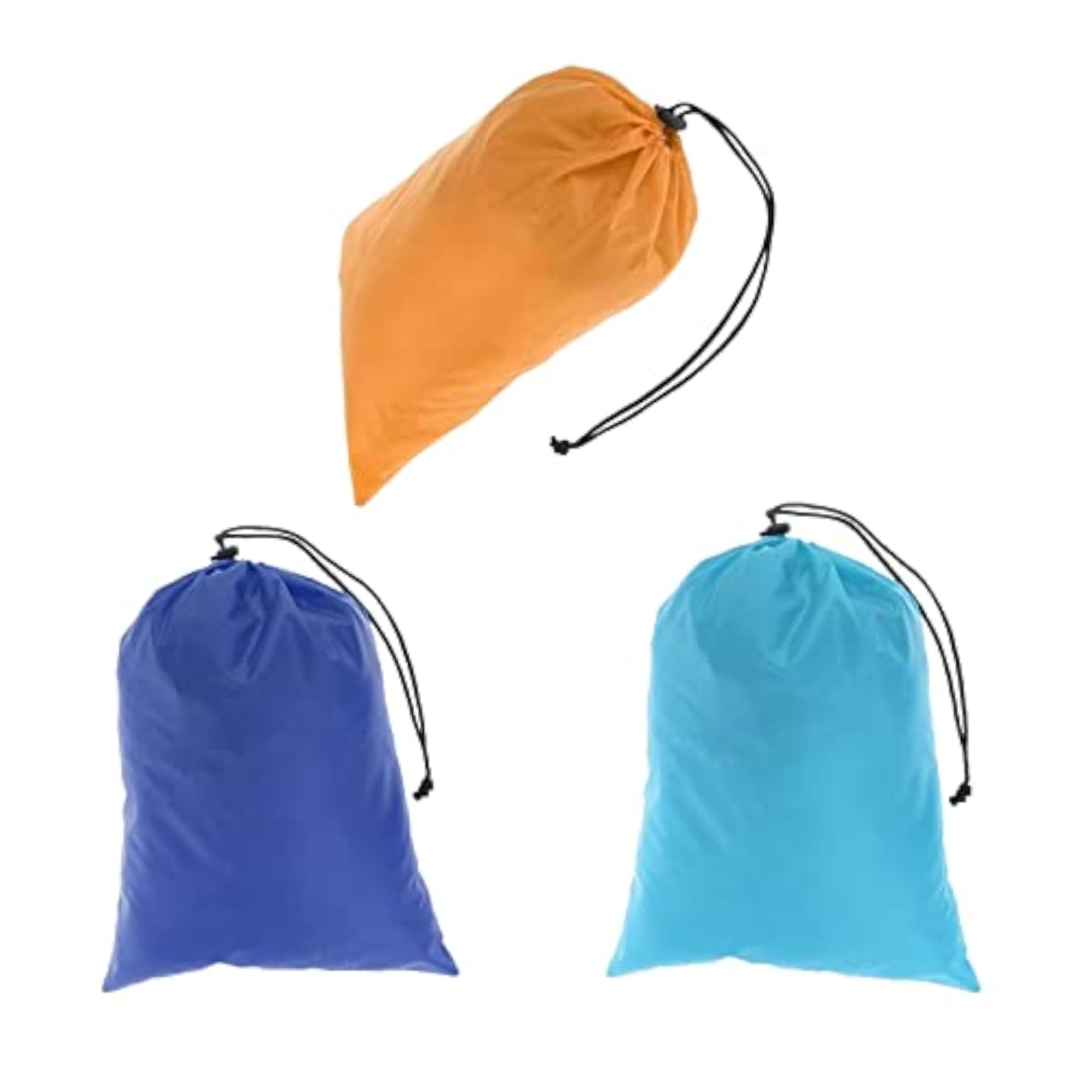 Waterproof Drawstring Storage Bag Stuff Bag, 3pcs Set, Orange