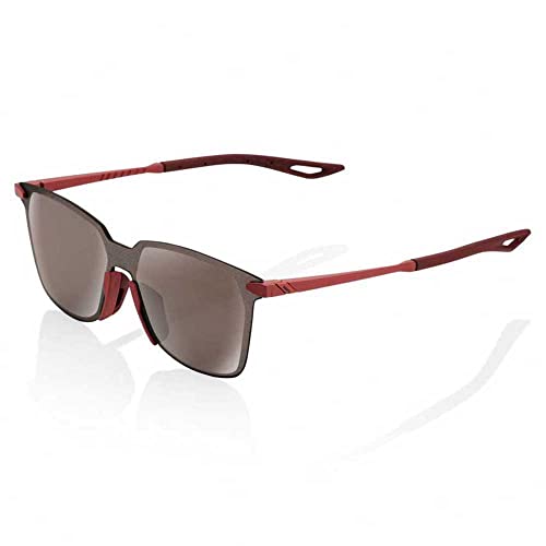 Lunettes Legere Square 100% Soft Tact Crimson avec verre HiPER Silver Mirror