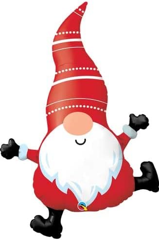 Qualatex Globo de helio de Mylar de 42 pulgadas para decoración de fiesta de gnomos de Navidad, paquete de 1