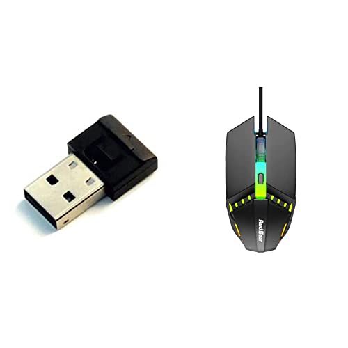 Image of Redgear Pro Wireless Series Gamepad Wireless Receiver for PC Black & Redgear A-10 Wired Gaming Mouse with RGB LED, Lightweight and Durable Design, DPI Upto 2400, Compatible with Windows and MAC.