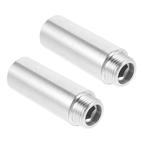 Uonlytech 2 Piezas Extensor De Cabezales De Ducha Manguera Brazo Extensible Para Cabezales De Ducha Extensión De Ducha Sostuvo Ducha Redonda Boquilla Rociar Fin Acero Inoxidable Silver