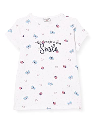 Salt and Pepper Baby Mädchen T-Shirt mit Allover Print und Applikation OC Camiseta, Blanco, 92 cm para Bebés Cover