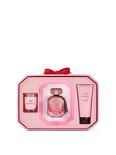 Victoria's Secret Bombshell 3 Piece Luxe Fragrance Gift Set: 1.7 Oz. Eau De Parfum, Travel Lotion, & Candle #TOP8