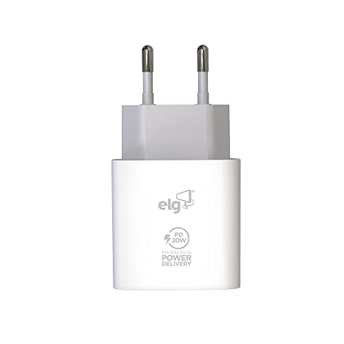 Carregador de Parede USB-C Inteligente Carga Rápida Branco - WCPD ELG