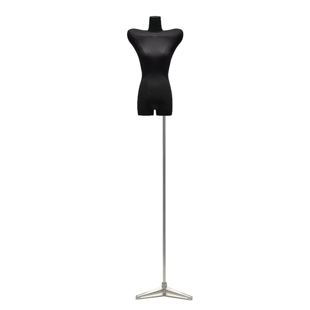 Mannequin femme noir S réglable en hauteur avec bras amovibles