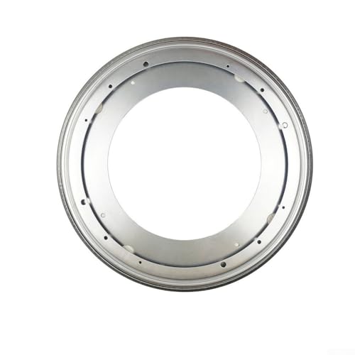 Mesa de comedor para cocina, decoración de pasteles, especias, platos para servir de 35 cm, acero galvanizado, giratorio suave para rodamiento (14 pulgadas)