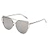 Produktbild Yistu Twin-Träger klassische Frauen Metallrahmen Spiegel Sonnenbrille Cat Eye Brillenmode (silber)