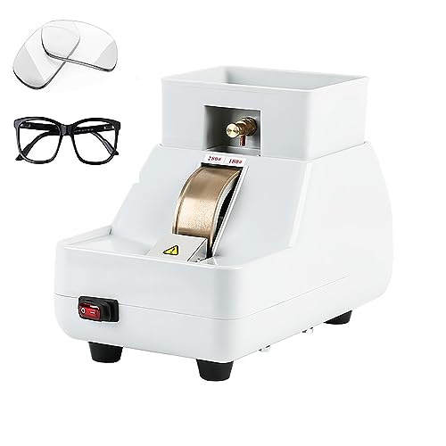 BDJSN Smerigliatrice per Lenti, Molatrice per Lenti Ottiche Manuale, Lucidatrice per Lenti Tre in Uno, Lucidatrice per Lenti con Lavandino/scanalatura a V Rimovibile, Diamante Largo 35 Mm