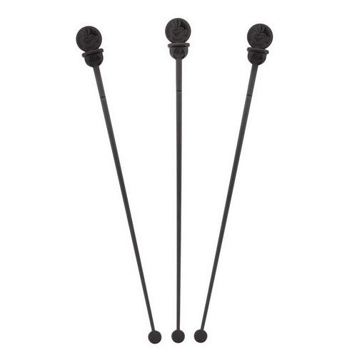 Royal Paper STRNPLUG-BK Stix To Go Black Beverage Plug and Stirrer 200/Pack