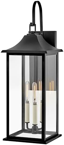 Lark Nolan Large Wall Mount Lantern, Black