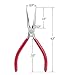 Whizzotech Long Nose Pliers Chromium Vanadium Steel with Mini Wire Cutting Tool 6 Inch