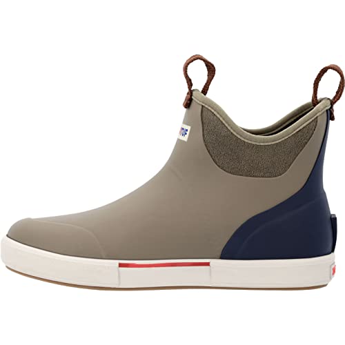 Image of XTRATUF 6 inch Men's Vintage Ankle Deck Boot - Lightweight, 100% Waterproof Rubber Footwear - Slip-Resistant Outsole - Moisture-Wicking Liner - Pre-Distressed Finish
