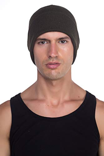 Image of Top Level Beanie Men Women - Unisex Cuffed Plain Skull Knit Hat Cap