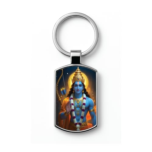 Image of Stylish Metal Keychains with Permanent Glossy Print - Inspirational Quotes & Spiritual Designs - Perfect Key chains for loved ones, Personal Use, Gifts & Return Gifts