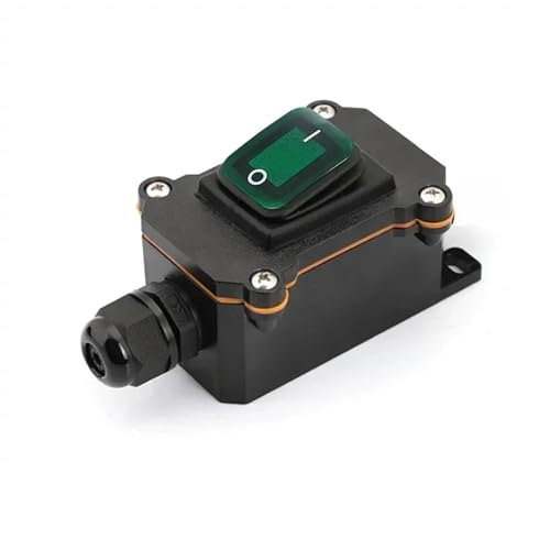 Boîtier électrique étanche PG9 avec interrupteur à bascule double vert 220V - 6