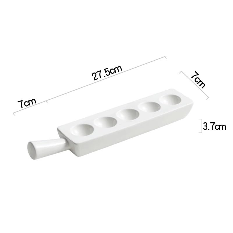 Piatti Cena Piatto da dessert in ceramica for spuntini, piatti da cucina, semplice ristorante, stoviglie in tinta unita, teglia for torta di pane, piatti da portata Forniture Per Feste(5 grid plate)