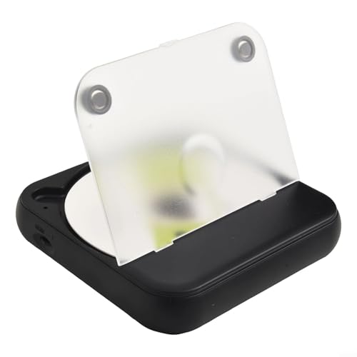 Reproductor de CD portátil BT - Mini reproductor de CD de audio ultra delgado con carcasa antipolvo - 6 modos (blanco)