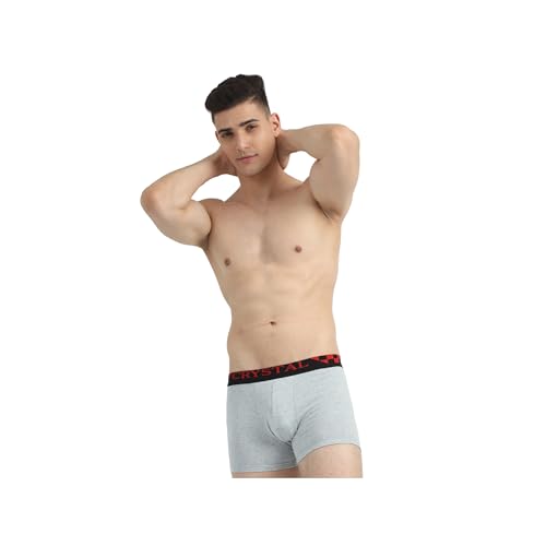 Image of Crystal Men's Cotton Elastane Lido Stretch Trunks - Assorted - Multipack