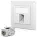 HB-DIGITAL 1-Port CAT 7 Netzwerkdose mit werkzeuglos Keystone max...