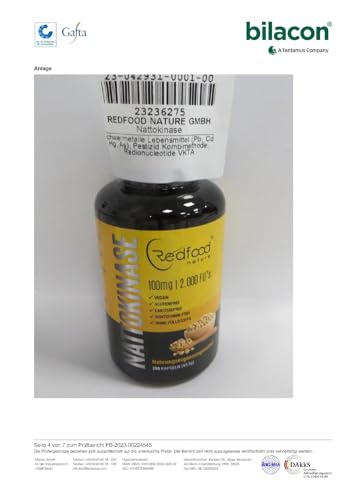Nattokinase Redfood Kapseln hochdosiert 290 Kapseln à 100 mg
