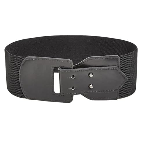 Ladies Waist Corset Elastic Rope Corset with Buckle Women Dress Shirt Coat Corset Black