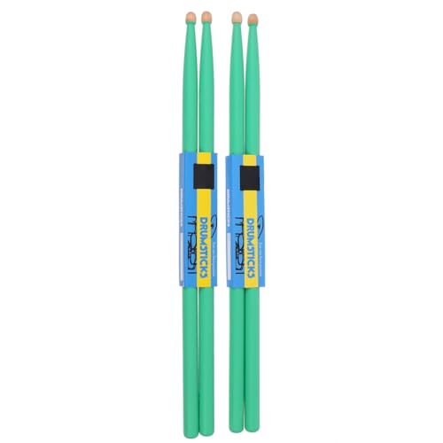 2 pares de baquetas de maple coloreadas para percusión, para principiantes, con agarre suave y peso balanceado para práctica miniatura 1