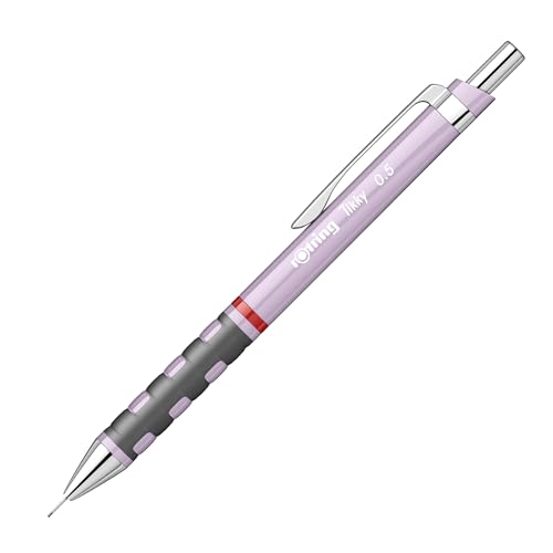 Image of Rotring 0.5mm Mechanical Clutch Lead Pencil | Tikky | for Smooth Writing Drafting Drawing | Orchid Bloom Barrel | Stationery