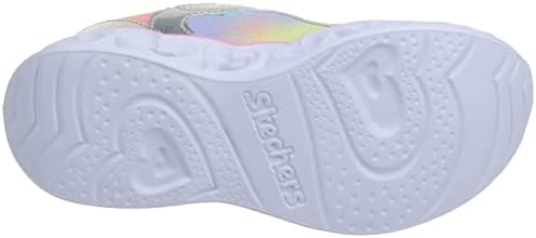 Skechers girls Heart Lights-rainbow Lux Sneaker, Silver/Multi, 9 Toddler US | Image 4