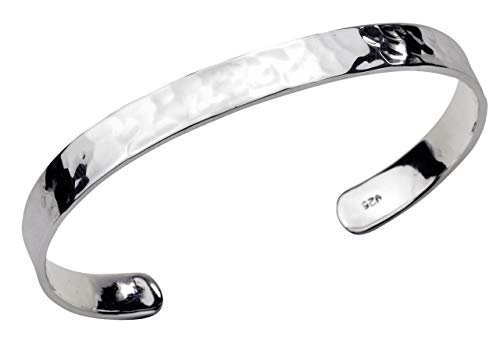 Preisvergleich Produktbild SILBERMOOS Damen Armreif Armspange gehämmert offen klassisch 925 Sterling Silber