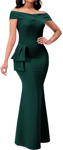Image of VisiChenup Elegant Formal Dresses for Women Sexy Cocktail Wedding Guest Evening Party Long Maxi Dress