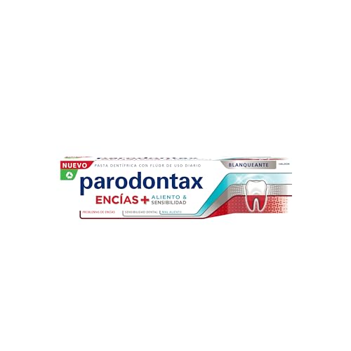 Parodontax Encías + Aliento Blanqueante, Pastas de Dientes, 75 ml