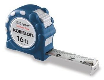 4 Pack Komelon SS116 16' x 1 Stainless Steel Rubber Gripper Tape Measure Double Sided Blade
