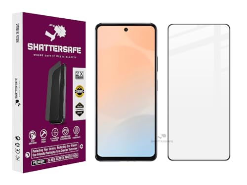 Image of Shattersafe Oleophobic Tempered Glass Screen Protector Compatible For Infinix Hot 50 Pro 4G [Pack of 1]. Edge To Edge Full Screen Protection With Easy Installation Kit & Case Friendly Fit.