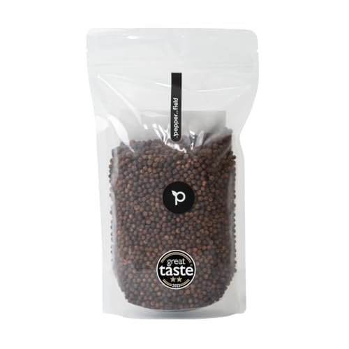 Pimienta roja Kampot de Pepper Field - Doypack, pimienta roja premium de Camboya, granos enteros para moler y cocinar, sabor excepcional, ideal para cocinar y asar (500 g)