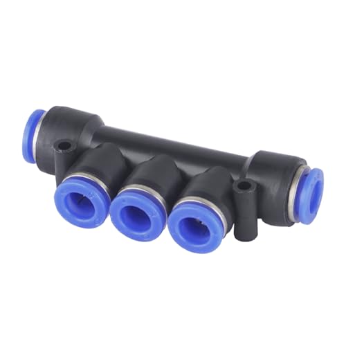 Conector neumático de 5 vías con diámetro variable para tuberías 6