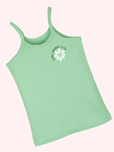 Image of KiddoPanti Girls 100% Cotton Printed Camisoles Tank Top Slips Pack of 3